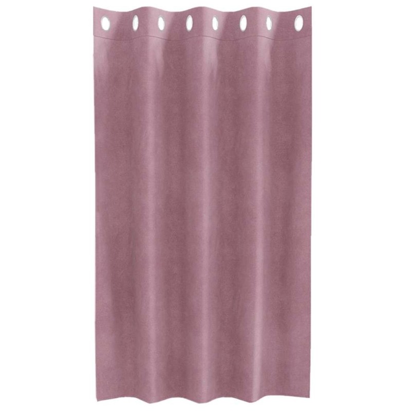 Rideaux occultants avec œillets 2 pcs Velours rose foncé 