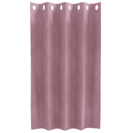 Rideaux occultants avec œillets 2 pcs Velours rose foncé 