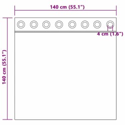 Rideaux occultants avec œillets 2 pcs Velours rose foncé 