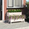 Jardinière Blanc 110x84x75 cm Bois massif de pin 