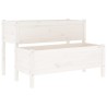 Jardinière Blanc 110x84x75 cm Bois massif de pin 