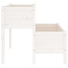 Jardinière Blanc 110x84x75 cm Bois massif de pin 