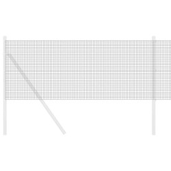 Clôture en fil soudé gris 0.4x25 m en acier 