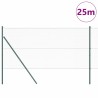 Kit de Clôture 2 pièces Vert Acier recouvert de PVC 25 x 1,2 m 