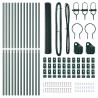 Kit de Clôture 2 pièces Vert Acier recouvert de PVC 25 x 1,2 m 