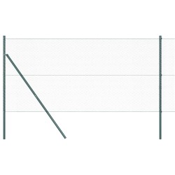 Kit de Clôture 2 pièces Vert Acier recouvert de PVC 25 x 1,2 m 
