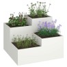 Jardinière 100x100x60 cm Acier Blanc 