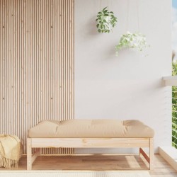 Repose-pied de jardin 120x80 cm bois de pin massif 