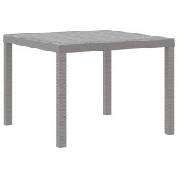 Table de Jardin Gris clair 100x100x73 cm Poly Rattan 