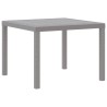 Table de Jardin Gris clair 100x100x73 cm Poly Rattan 