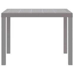 Table de Jardin Gris clair 100x100x73 cm Poly Rattan 