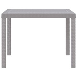 Table de Jardin Gris clair 100x100x73 cm Poly Rattan 