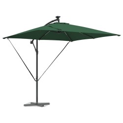 Parasol banane à mât déporté Vert 249 x 249 x 250 cm 