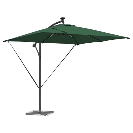 Parasol banane à mât déporté Vert 249 x 249 x 250 cm 