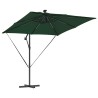 Parasol banane à mât déporté Vert 249 x 249 x 250 cm 