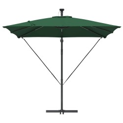 Parasol banane à mât déporté Vert 249 x 249 x 250 cm 