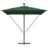 Parasol banane à mât déporté Vert 249 x 249 x 250 cm 