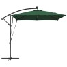 Parasol banane à mât déporté Vert 249 x 249 x 250 cm 
