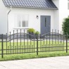 Clôture de jardin Gris 115 cm Acier peint par poudre 