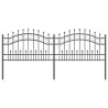 Clôture de jardin Gris 115 cm Acier peint par poudre 