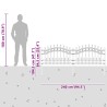 Clôture de jardin Gris 115 cm Acier peint par poudre 