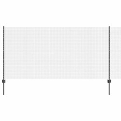 Clôture en Fil Soudé avec 22 Poteaux Gris 1.2x25 m Acier 