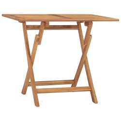 Table à dîner pliable de jardin 90x60x75 cm Bois de teck solide 