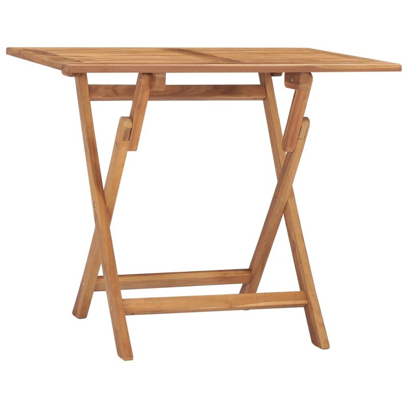 Table à dîner pliable de jardin 90x60x75 cm Bois de teck solide 