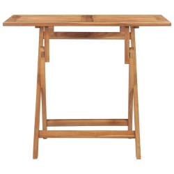 Table à dîner pliable de jardin 90x60x75 cm Bois de teck solide 