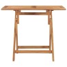 Table à dîner pliable de jardin 90x60x75 cm Bois de teck solide 