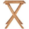 Table à dîner pliable de jardin 90x60x75 cm Bois de teck solide 