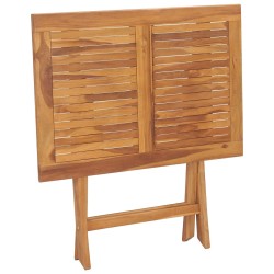 Table à dîner pliable de jardin 90x60x75 cm Bois de teck solide 