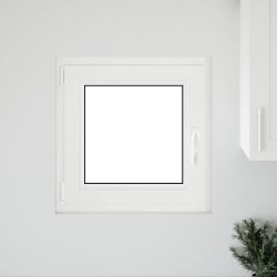 Fenêtre de sous-sol« RISOR » 50 x 50 cm oscillo-battante DIN gauche blanche 
