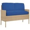 Set de coussins de palette avec oreiller 3 pcs Bleu royal 