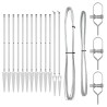Poteaux de clôture 13 pcs Argent Ø32mm 160 cm Acier galvanisé 