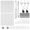 Poteaux de clôture 13 pcs Argent Ø32mm 160 cm Acier galvanisé 