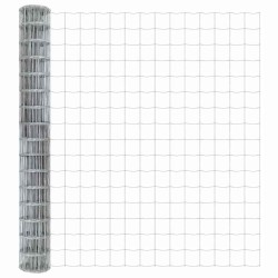 Clôture Euro avec 7 poteaux flanqués 1,5x10 m Acier galvanisé 