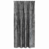 Rideaux en velours (2 pièces) avec œillets gris, 175 x 140 cm 