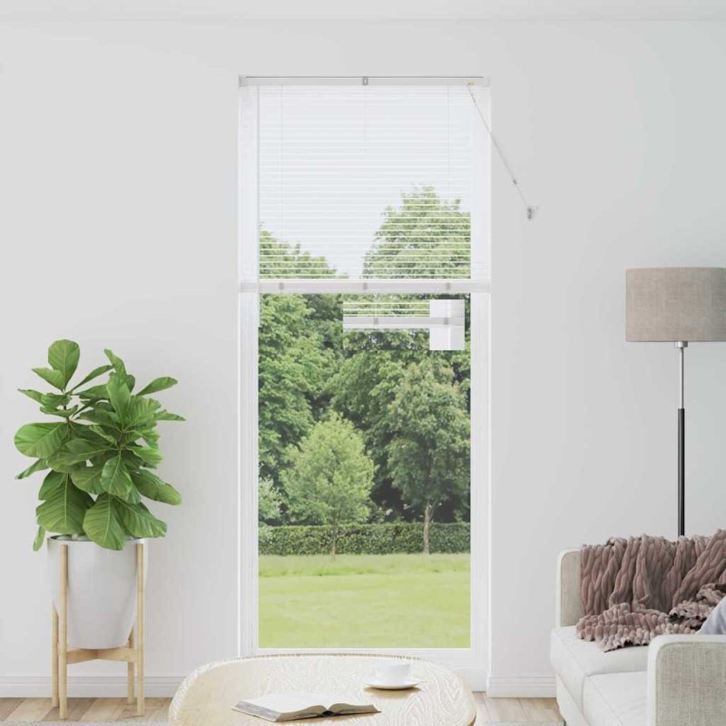 Store de Fenêtre avec des rideaux Autre Blanc 80 x 130 cm Aluminium 