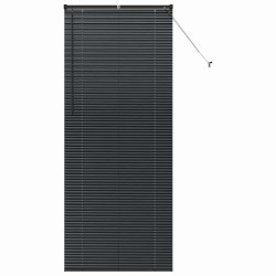 Store de Fenêtre avec des rideaux Autre Noir 80 x 130 cm Aluminium 