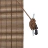 Store de Fenêtre avec des rideaux Marron 100 x 160 cm Bambou 