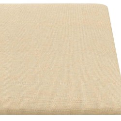 Panneaux muraux 12 pcs Crème 90x30 cm Tissu 3,24 m² 
