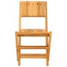 Chaises de jardin pliantes lot de 2 47x61x90cm bois massif teck 