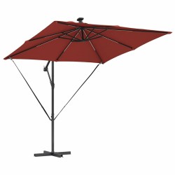 Parasol banane à mât déporté Couleur terre cuite 