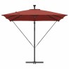 Parasol banane à mât déporté Couleur terre cuite 