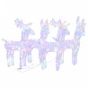 Rennes de Noël 4 pcs 160 LED Multicolore Acrylique 