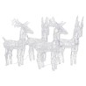 Rennes de Noël 4 pcs 160 LED Multicolore Acrylique 