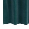 Rideaux opaques avec œillets 2 pcs en velours vert foncé 