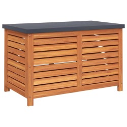 Boîte de rangement de jardin 60x50x55 cm bois d'eucalyptus 