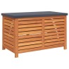 Boîte de rangement de jardin 60x50x55 cm bois d'eucalyptus 